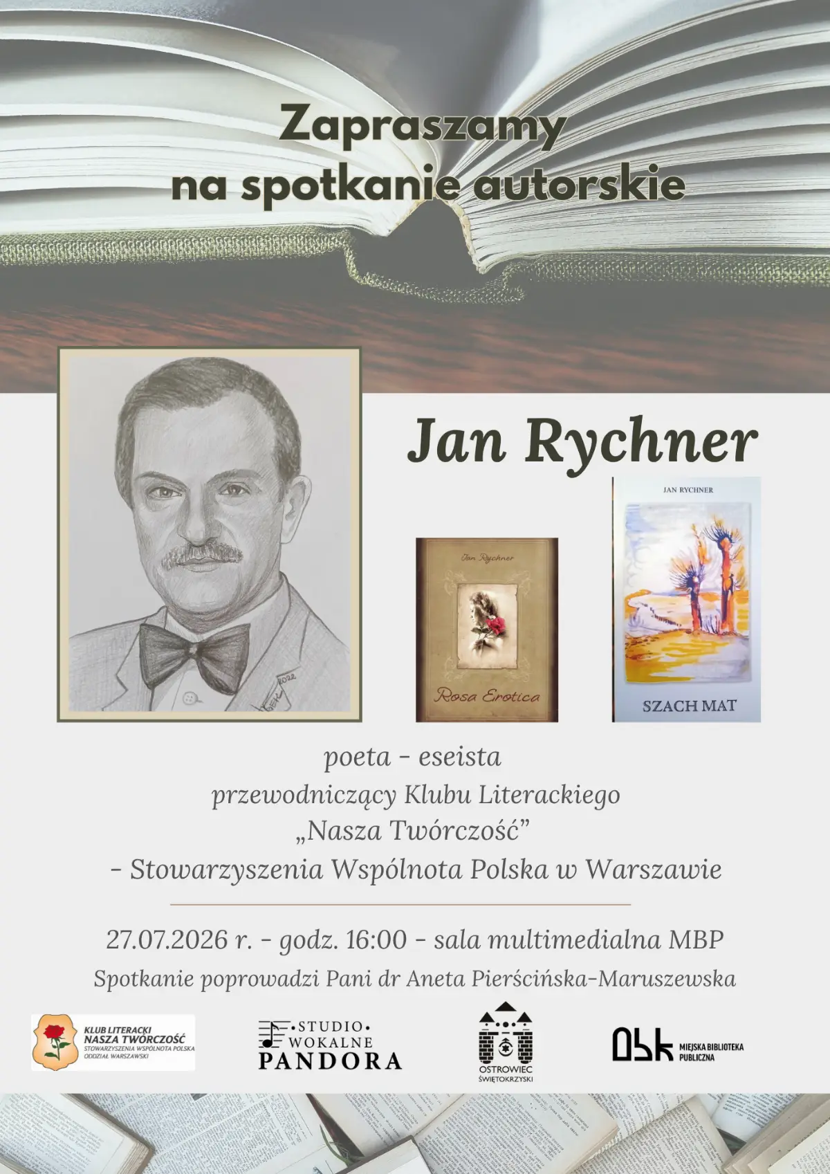 Spotkanie autorskie z poetą Janem Rychnerem