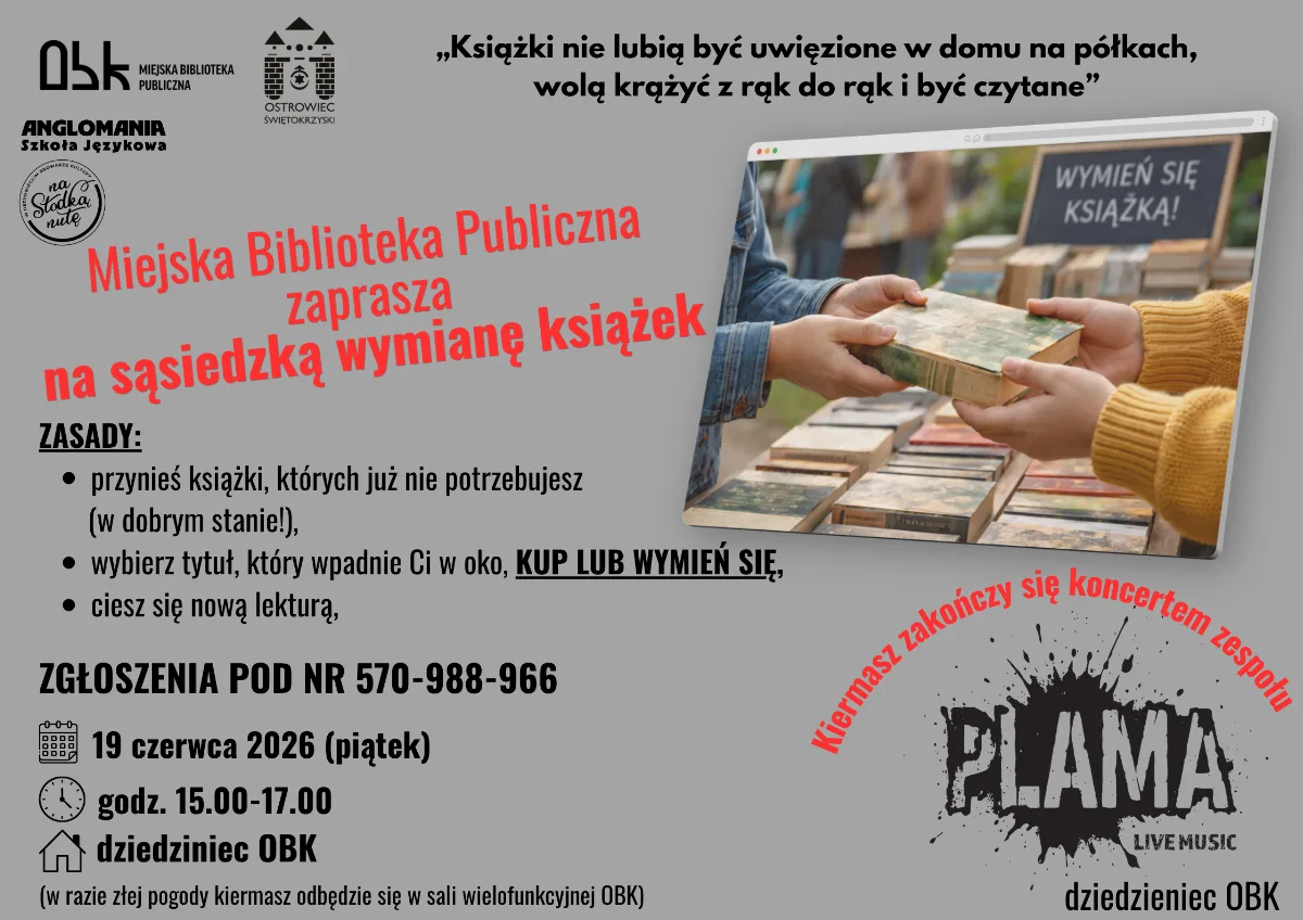 Sąsiedzka wymiana książek w Miejskiej Bibliotece Publicznej